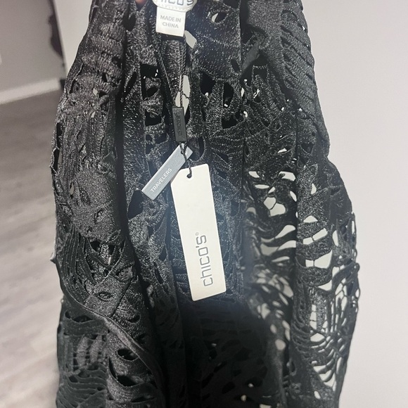 Chico’s The Travelers™ Collection Black Lace Jacket - Picture 7 of 11